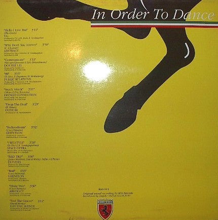 Various : In Order To Dance (LP, Comp)