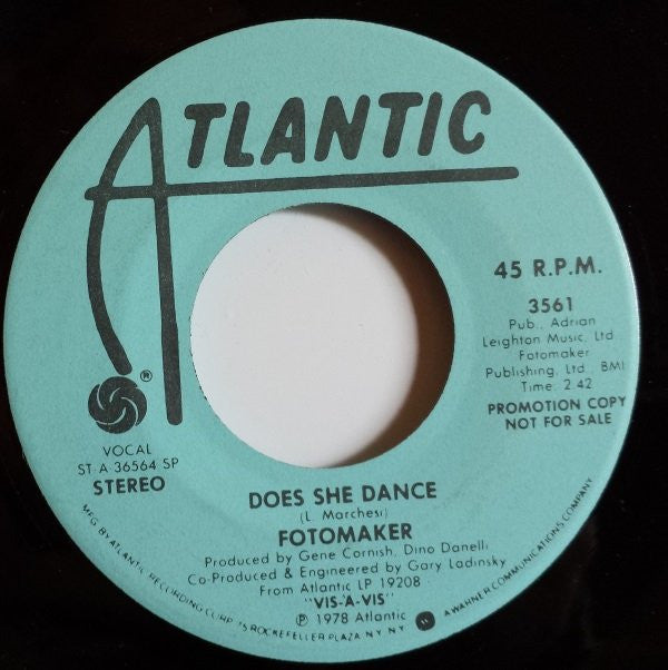 Fotomaker : If I Can't Believe In You (7", Single, Promo)