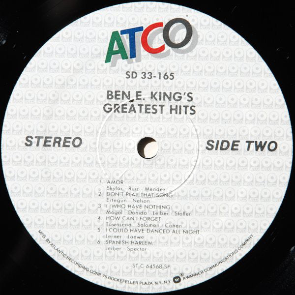 Ben E. King : Ben E. King's Greatest Hits (LP, Comp, RE, SP )