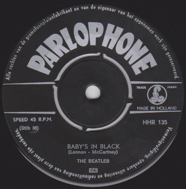 The Beatles : Eight Days A Week / Baby's In Black (7", Single, Mono)