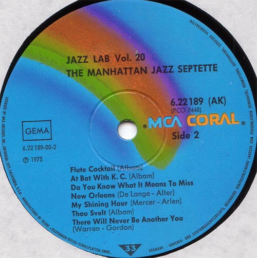 The Manhattan Jazz Septette : Old & New (LP, Album)