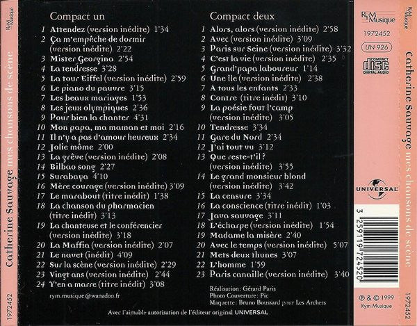 Catherine Sauvage : Mes Chansons De Scène (2xCD, Comp)