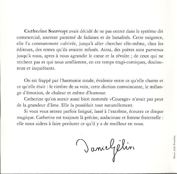 Catherine Sauvage : Mes Chansons De Scène (2xCD, Comp)