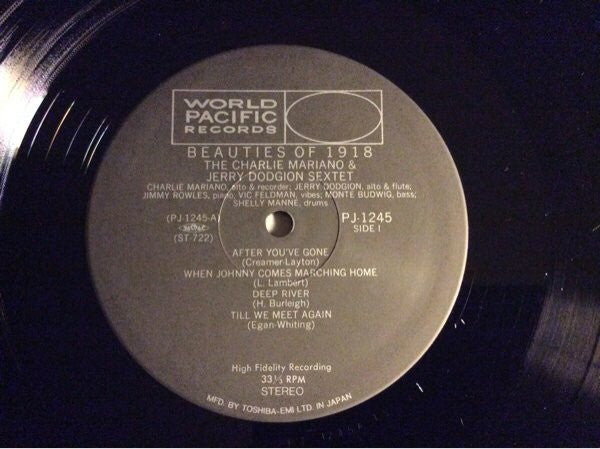 The Mariano-Dodgion Sextet : Beauties Of 1918 (LP, Album, RE)