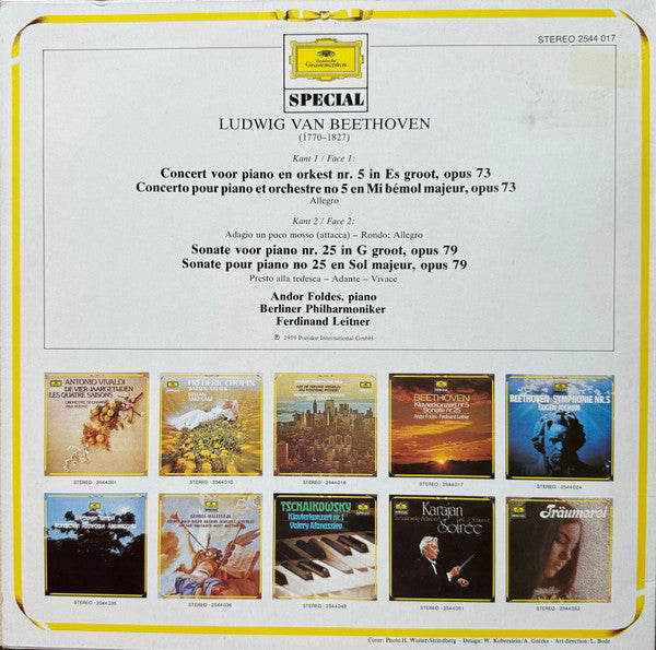 Ludwig van Beethoven : Klavierkonzert Nr. 5 Sonate Nr. 25 (LP)