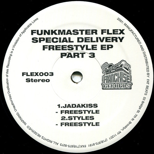 Funkmaster Flex : Special Delivery - Freestyle EP (Part 3) (12", EP)