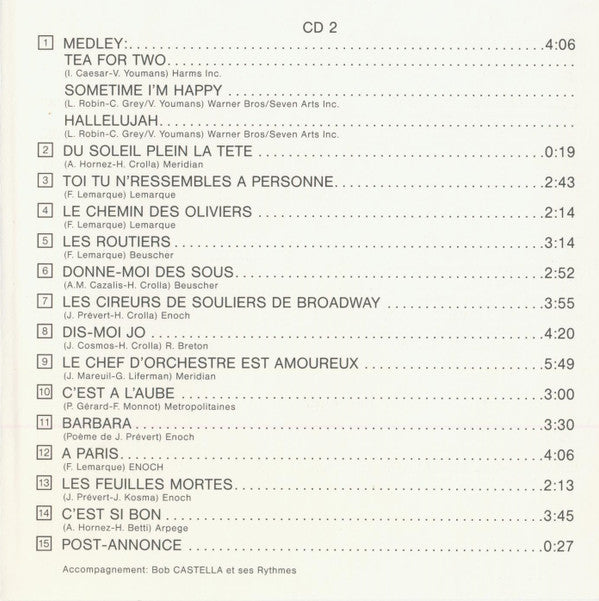 Yves Montand : Au Théâtre De L'Etoile (2xCD, Album, Enh, RE)