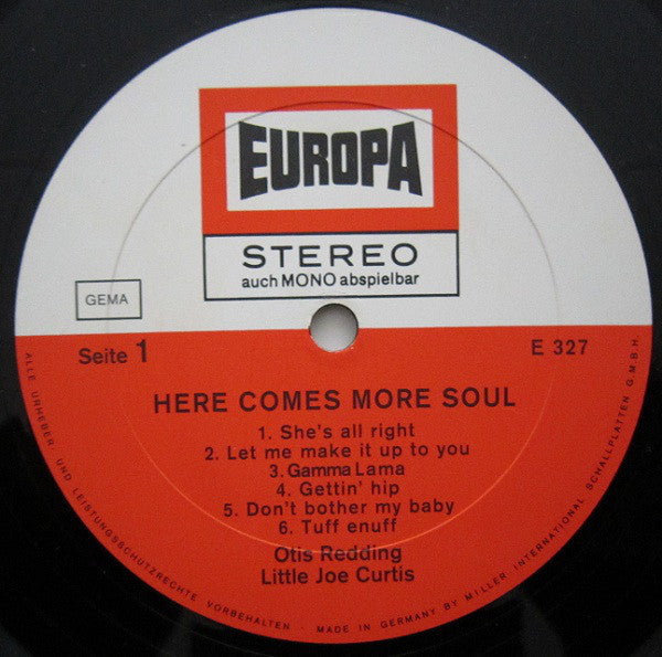 Otis Redding, Little Joe Curtis : Here Comes More Soul (LP, Comp)