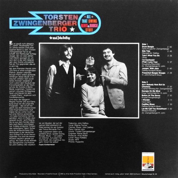 Torsten Zwingenberger Trio : All That Swing Blues & Boogie Stuff (LP)