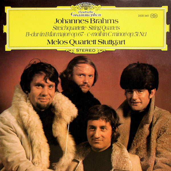 Johannes Brahms, Melos Quartett : Streichquartette - String Quartets: B-Dur (In B-Flat Major) Op. 67; C-Moll (In C Minor) Op. 51 Nr. 1 (LP)