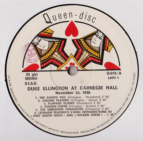 Duke Ellington : Duke Ellington At Carnegie Hall  (LP, Mono)