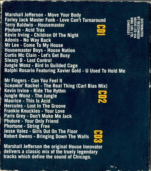Various Mixed By Marshall Jefferson : Chicago House 86 - 91: The Definitive Story (2xCD, Comp + CD, Mixed + Box)