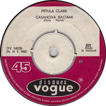 Petula Clark : Casanova Baciami / Petula's Twist (7", Single)