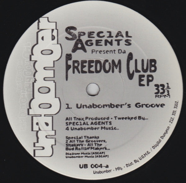 Special Agents : Freedom Club EP (12", EP)