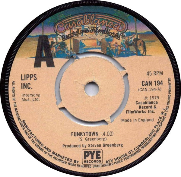 Lipps, Inc. : Funkytown (7", Single, Promo, Pus)