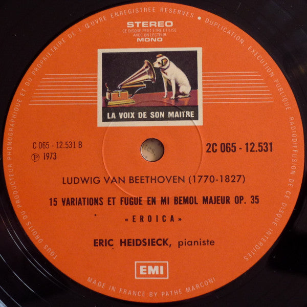 Ludwig van Beethoven, Paul Tortelier, Eric Heidsieck : Variations Pour Violoncelle Et Piano (LP)