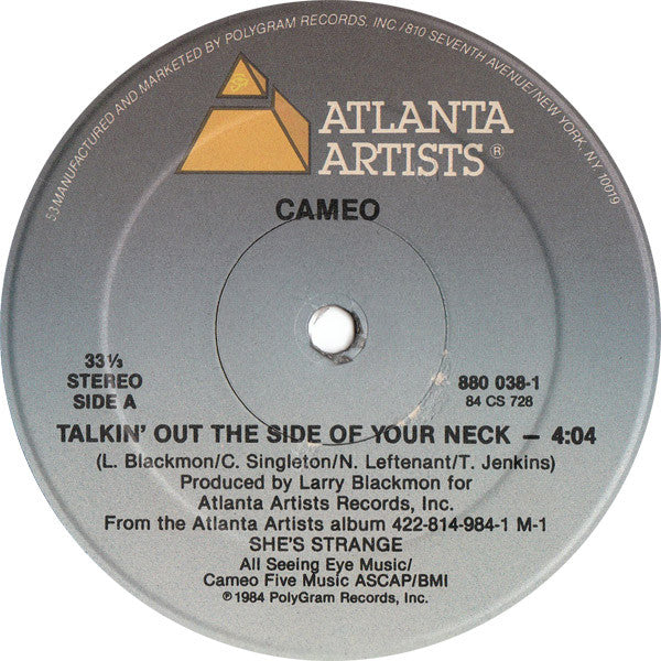 Cameo : Talkin' Out The Side Of Your Neck / She's Strange (Rap Version) (12", 53 )