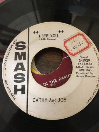 Cathy And Joe : I See You / It's  All Over Now (7", Single, Promo)