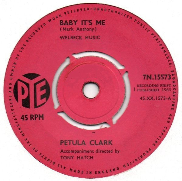 Petula Clark : Baby It's Me (7", Single)