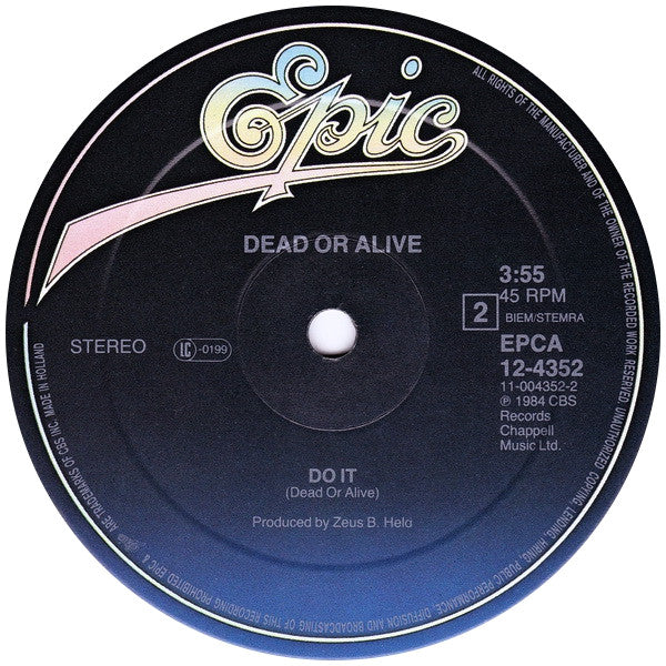 Dead Or Alive : That's The Way (I Like It) (Extended Version) (12", Maxi)