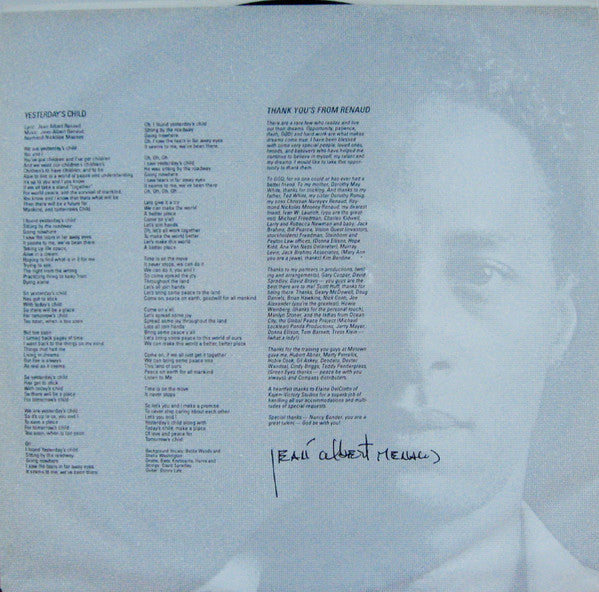 Jean Albert Renaud : The Way You Look At Me (LP, Album)