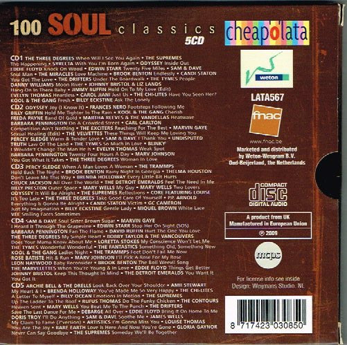 Various : 100 Soul Classics Selected By Fnac (5xCD, Comp)