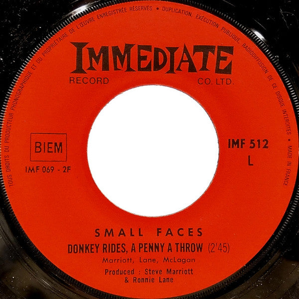 Small Faces : The Universal B/W Donkey Rides A Penny A Throw (7", Single)
