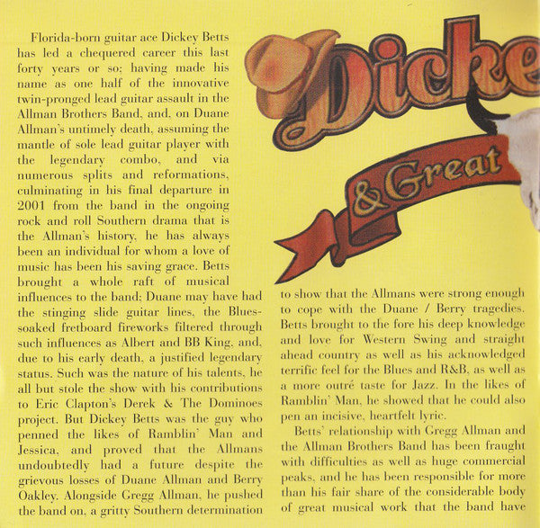 Dickey Betts & Great Southern / The Dickey Betts Band : The Collectors #1 / Let's Get Together (2xCD, Comp, RE)