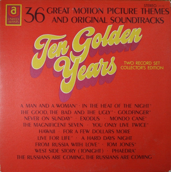 Various : Ten Golden Years / 36 Great Motion Picture Themes And Original Soundtracks (2xLP, Comp, Gat)