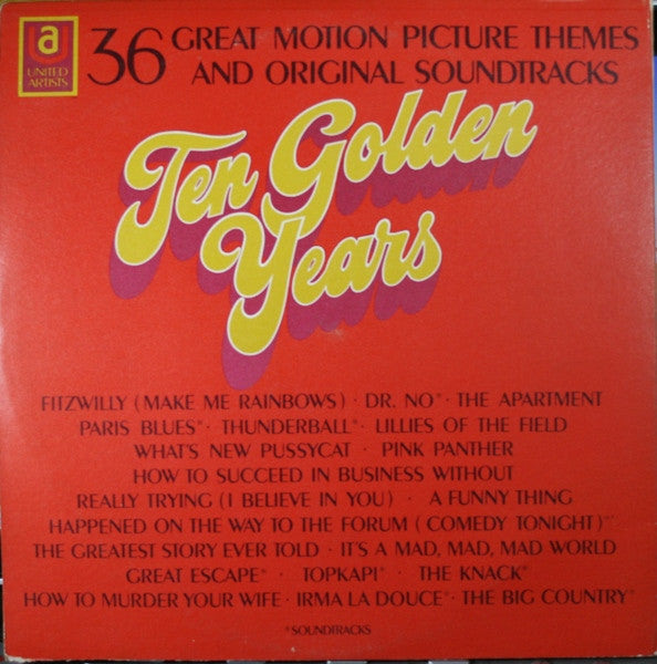 Various : Ten Golden Years / 36 Great Motion Picture Themes And Original Soundtracks (2xLP, Comp, Gat)