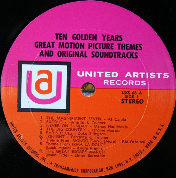 Various : Ten Golden Years / 36 Great Motion Picture Themes And Original Soundtracks (2xLP, Comp, Gat)