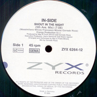 In-Side : Shout In The Night (12")