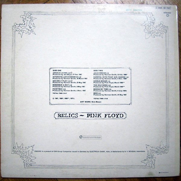 Pink Floyd : Relics (LP, Comp)