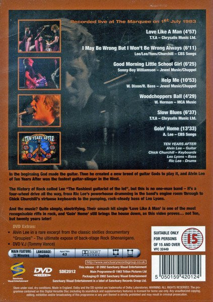 Ten Years After : Live At The Marquee (DVD-V, RE)