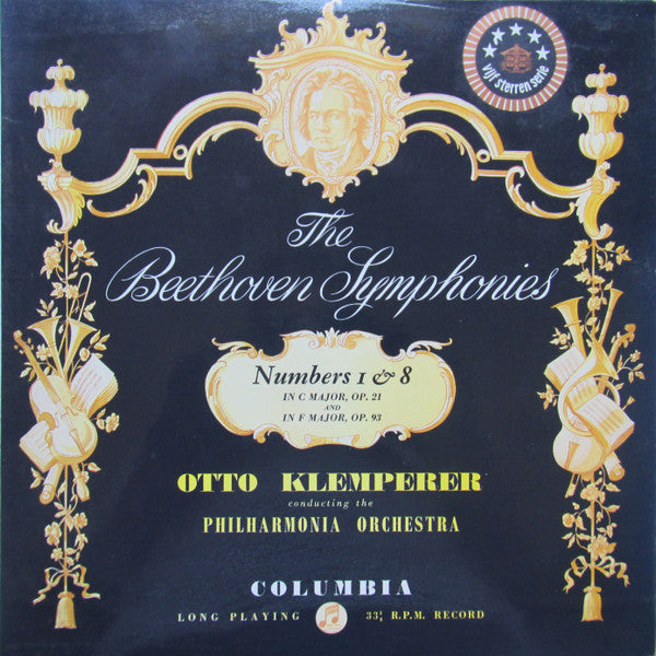 Ludwig van Beethoven, Otto Klemperer, Philharmonia Orchestra : The Beethoven Symphonies Numbers 1 & 8 In C Major, Op. 21 And In F Major, Op. 93 (LP, RP)