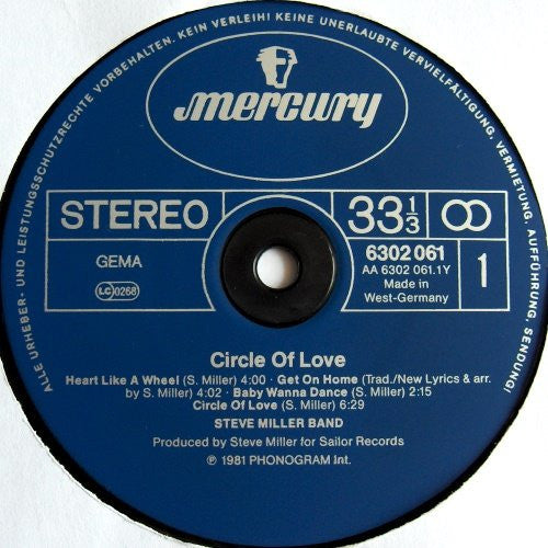 Steve Miller Band : Circle Of Love (LP, Album)