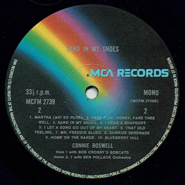 Connie Boswell : Sand In My Shoes (LP, Comp, Mono)
