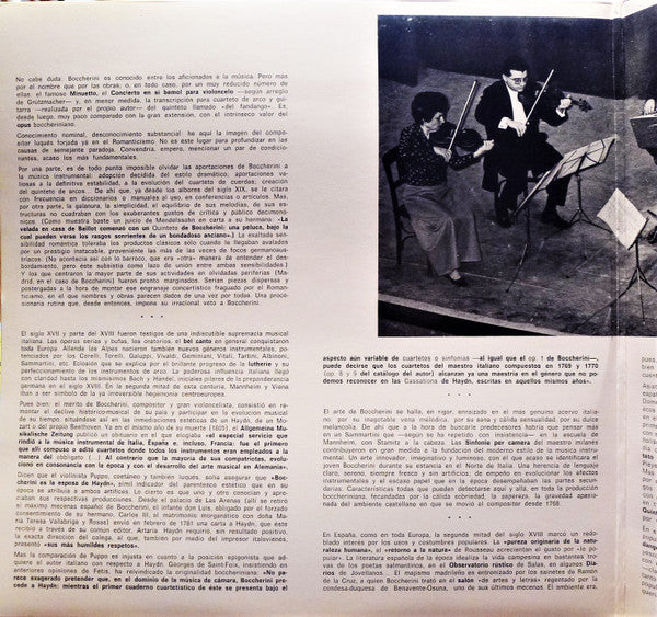 Luigi Boccherini, Quintetto Boccherini : Quintetos (2xLP)