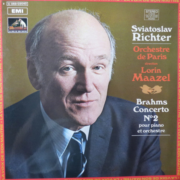 Sviatoslav Richter, Orchestre De Paris, Lorin Maazel - Johannes Brahms : Concerto N°2 Pour Piano Et Orchestre (LP, Thr)