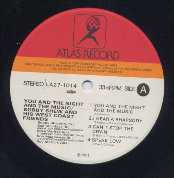 Bobby Shew & His West Coast Friends : You And The Night And The Music (LP, Album)