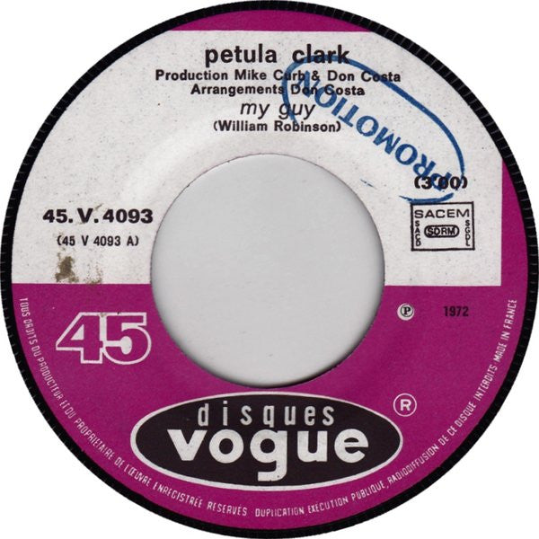 Petula Clark : My Guy / Little Bit Of Lovin' (7", Promo)