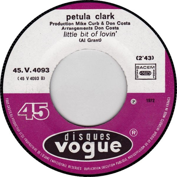 Petula Clark : My Guy / Little Bit Of Lovin' (7", Promo)