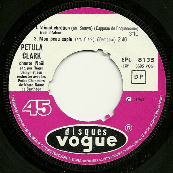 Petula Clark : Chante Noël (7", EP, Bla)