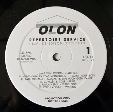 Various : Repertoire Service No. 56 (LP, Comp, Promo)