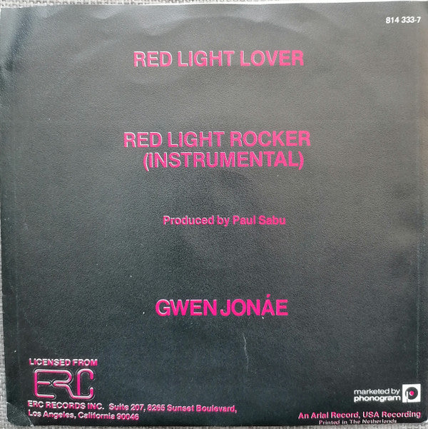 Gwen Jonae : Red Light Lover (7", Single)