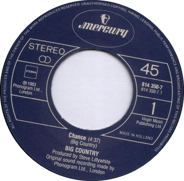 Big Country : Chance (7", Single)