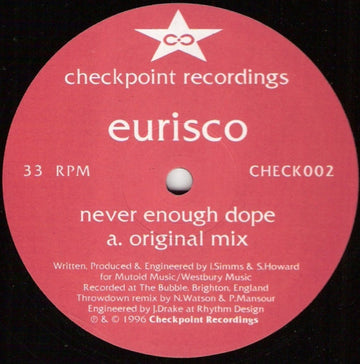 Eurisco : Never Enough Dope (12")