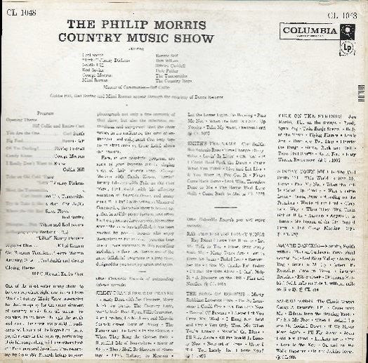 Various : The Philip Morris Country Music Show (LP, Mono)