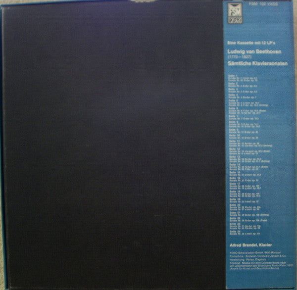 Ludwig Van Beethoven - Alfred Brendel : Sämtliche Klaviersonaten (12xLP + Box)