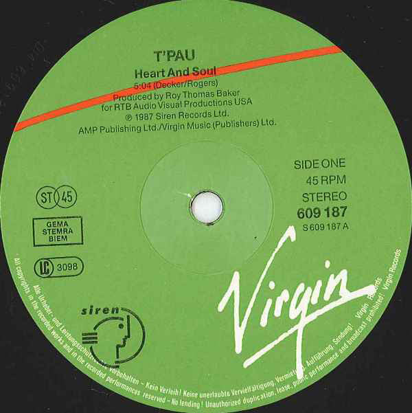 T'Pau : Heart And Soul (12", Maxi)